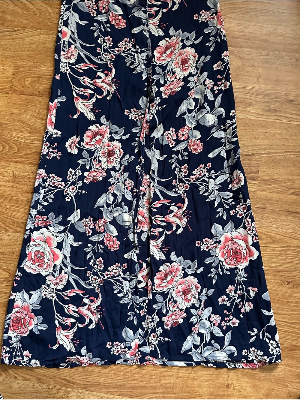 New! Flynn Skye Ale Navy Floral Long Maxi Dress S - Picture 11 of 14